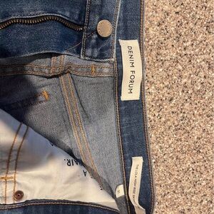 Denim Forum The Lola High Rise Skinny Jeans Womens 31 Blue 26L Stretch Zip Fly